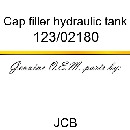 Cap, filler, hydraulic tank 123/02180