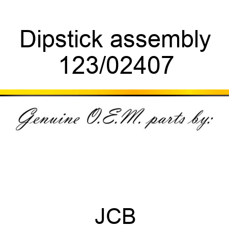 Dipstick, assembly 123/02407