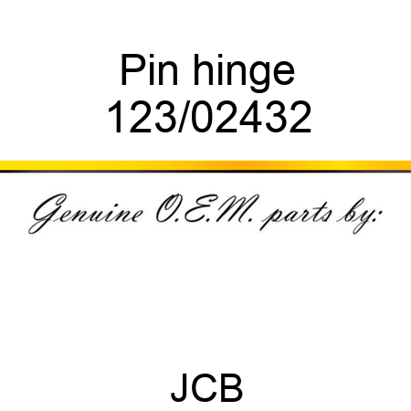 Pin, hinge 123/02432