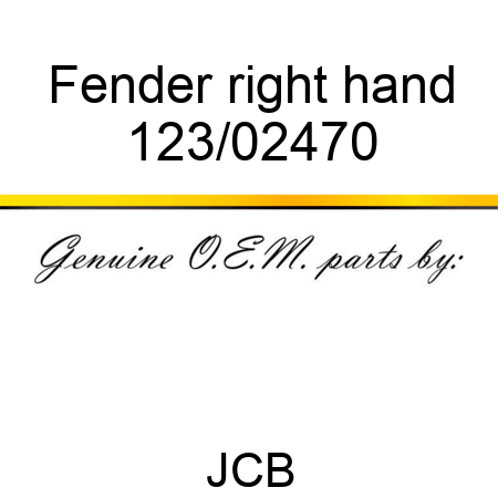 Fender, right hand 123/02470