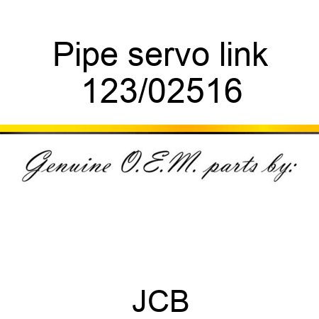 Pipe, servo link 123/02516