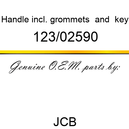 Handle, incl. grommets & key 123/02590