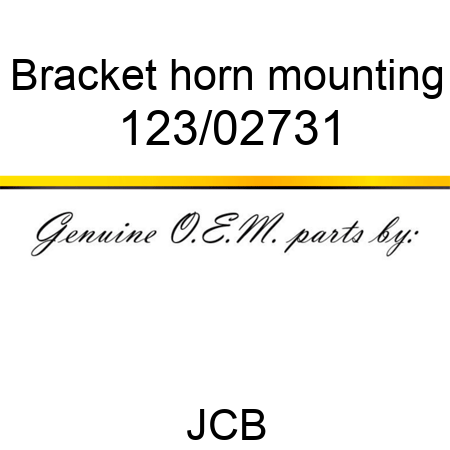 Bracket, horn mounting 123/02731