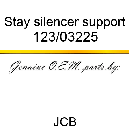 Stay, silencer support 123/03225