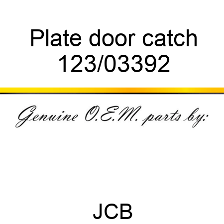 Plate, door catch 123/03392