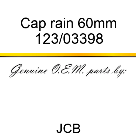 Cap, rain 60mm 123/03398