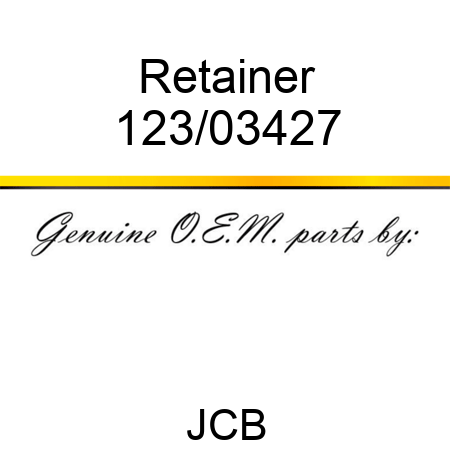 Retainer 123/03427