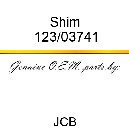 Shim 123/03741