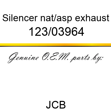 Silencer, nat/asp exhaust 123/03964