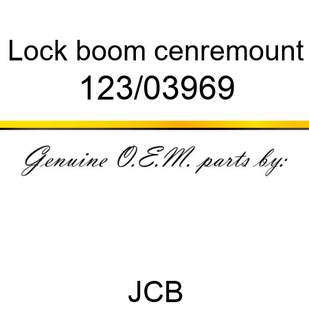 Lock, boom, cenremount 123/03969