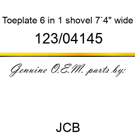 Toeplate, 6 in 1 shovel, 7`4