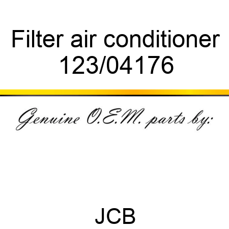 Filter, air conditioner 123/04176
