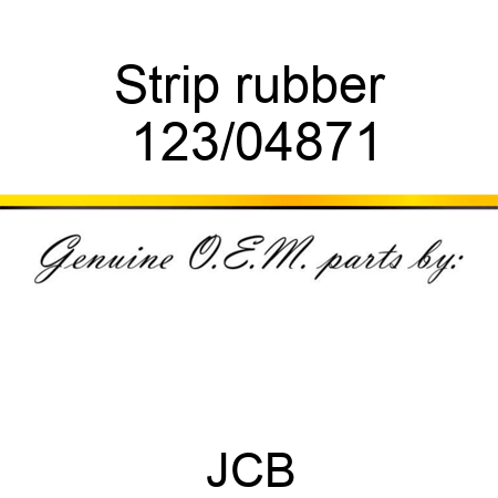 Strip, rubber 123/04871