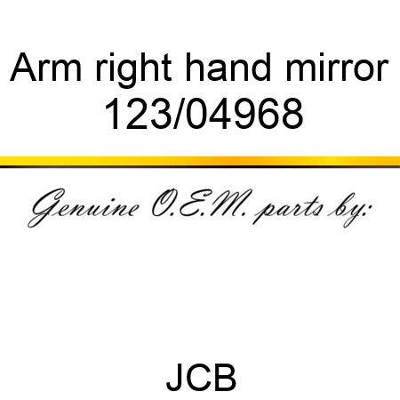 Arm, right hand mirror 123/04968
