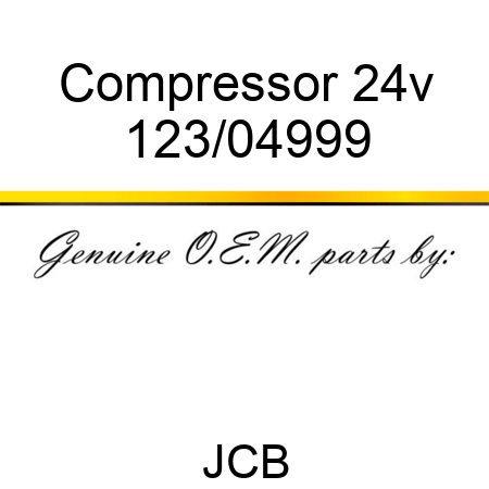Compressor, 24v 123/04999