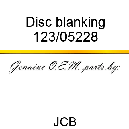 Disc, blanking 123/05228