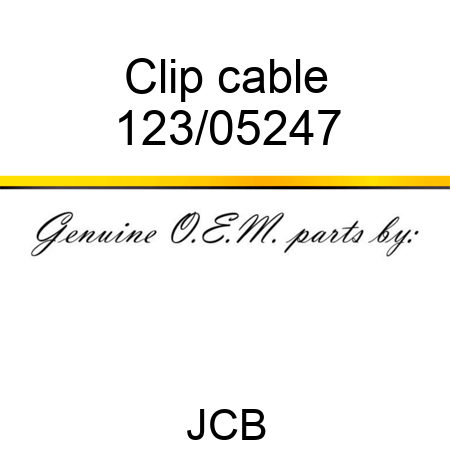 Clip, cable 123/05247