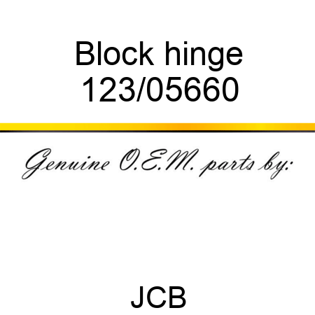 Block, hinge 123/05660