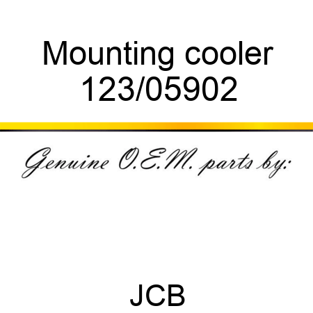 Mounting, cooler 123/05902