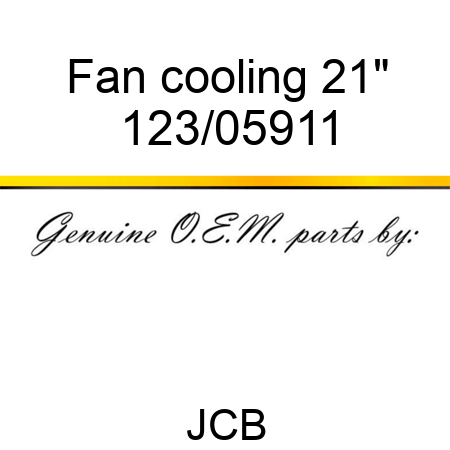 Fan, cooling, 21