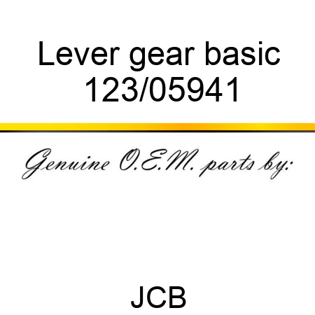 Lever, gear, basic 123/05941