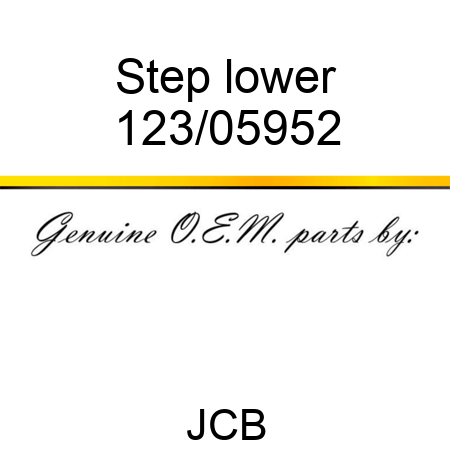 Step, lower 123/05952