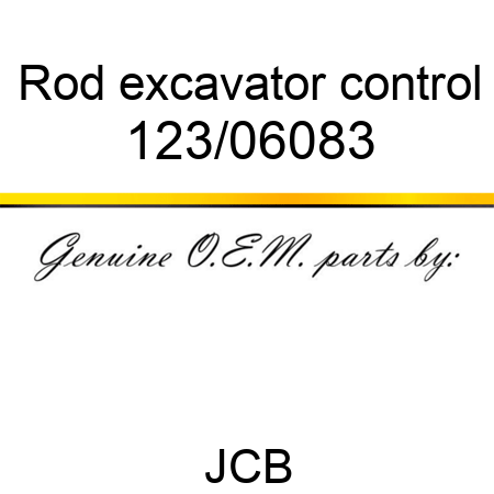 Rod, excavator control 123/06083