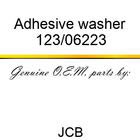 Adhesive, washer 123/06223