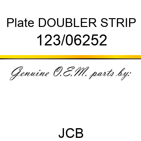 Plate, DOUBLER STRIP 123/06252