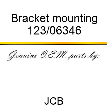 Bracket, mounting 123/06346