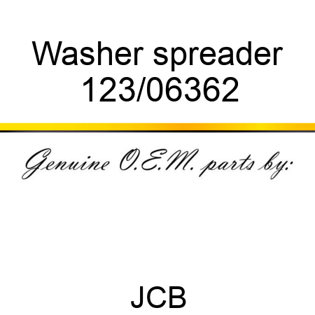 Washer, spreader 123/06362