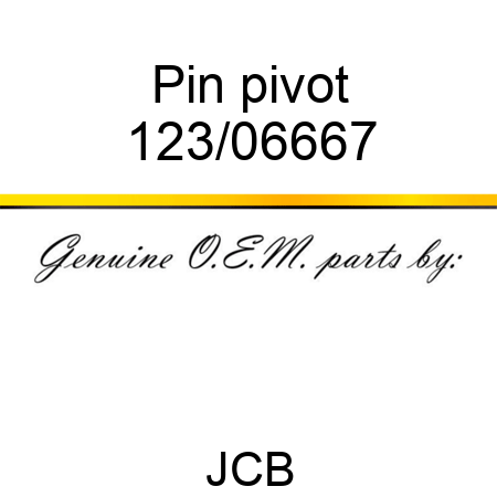 Pin, pivot 123/06667