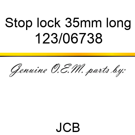 Stop, lock, 35mm long 123/06738