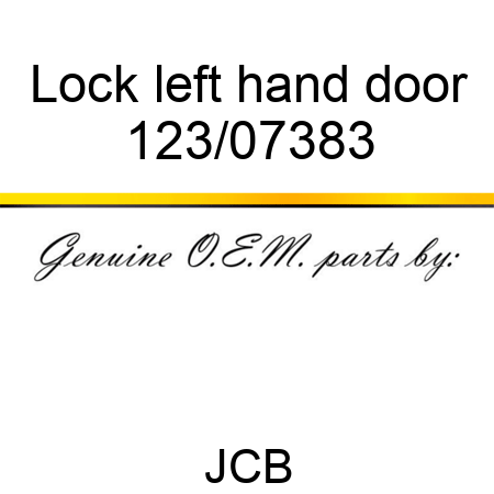 Lock, left hand door 123/07383