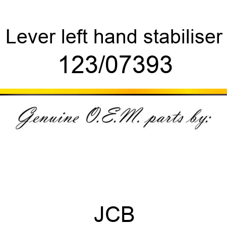 Lever, left hand stabiliser 123/07393