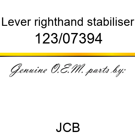 Lever, righthand stabiliser 123/07394