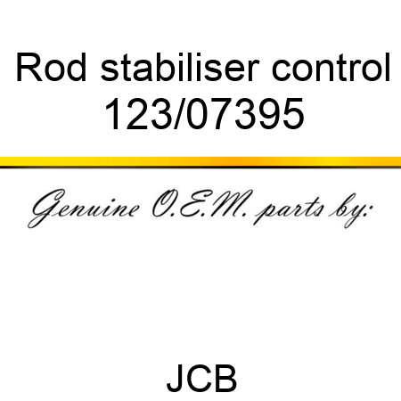 Rod, stabiliser control 123/07395