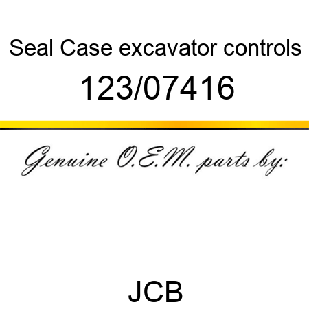 Seal, Case, excavator controls 123/07416