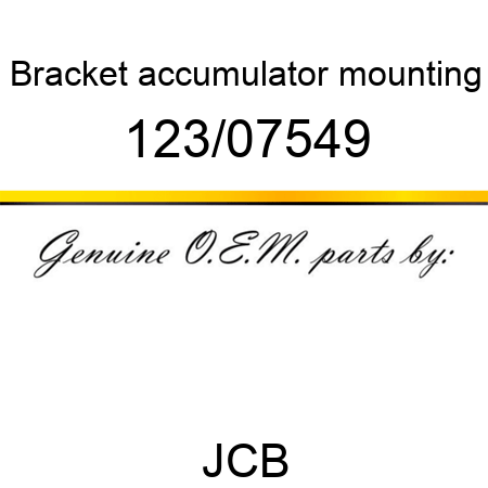 Bracket, accumulator mounting 123/07549