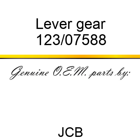 Lever, gear 123/07588