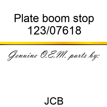 Plate, boom stop 123/07618