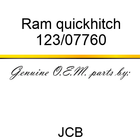 Ram, quickhitch 123/07760