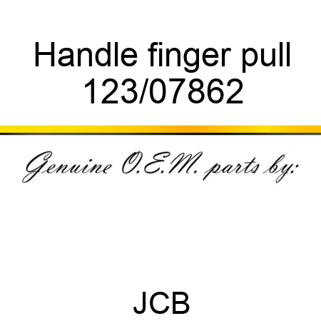 Handle, finger pull 123/07862