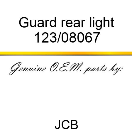 Guard, rear light 123/08067