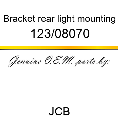 Bracket, rear light mounting 123/08070