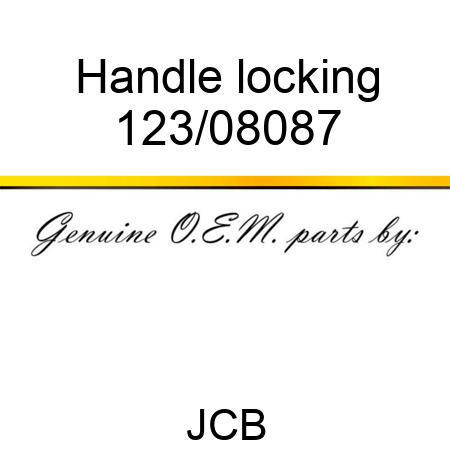 Handle, locking 123/08087