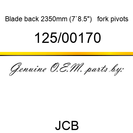 Blade, back 2350mm (7`8.5