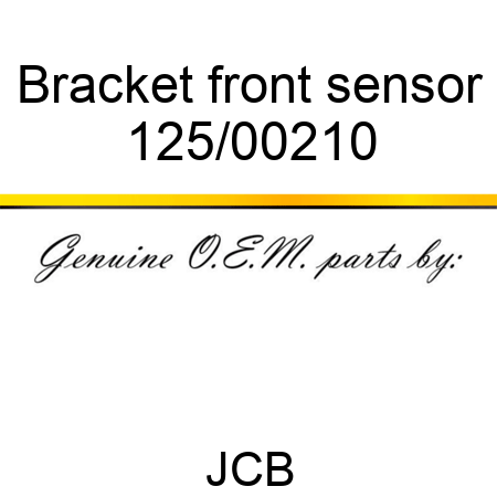 Bracket, front sensor 125/00210