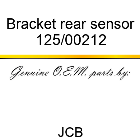 Bracket, rear sensor 125/00212