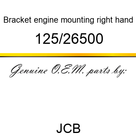 Bracket, engine mounting, right hand 125/26500